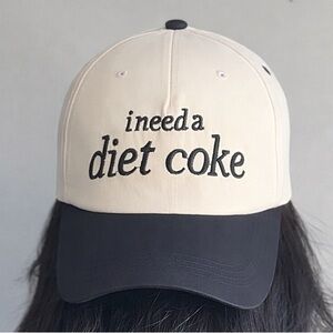 “I Need a Diet Coke” Cream & Black Hat